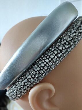 (2)Silver Crystal-Embellished Women's Headband